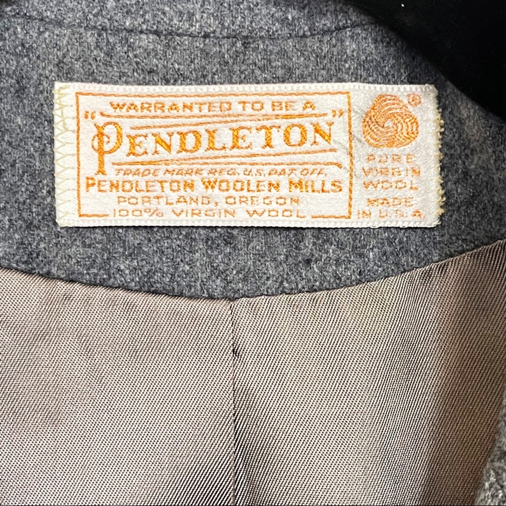 Pendleton Wool Blazer Jacket Office Vintage Gray 8 - image 3